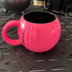 STARBUCKS PINK PUMPKIN HALLOWEEN COFFEE MUG